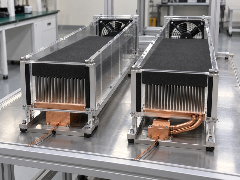 vapor chamber vs heat pipe matched duct test fixtures