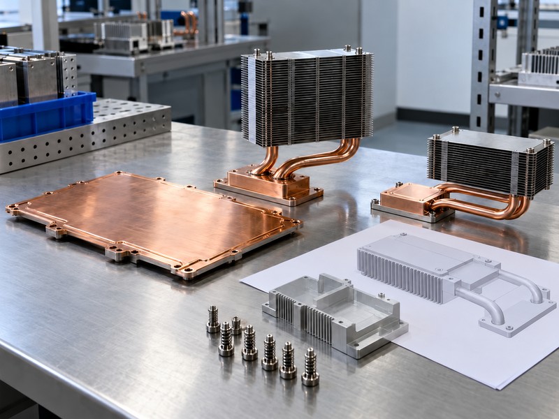 vapor chamber vs heat pipe RFQ sample kit on a bench