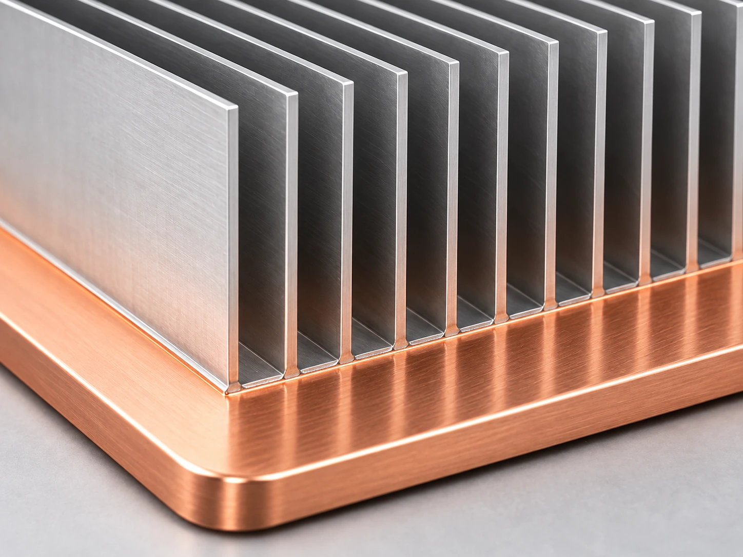 Precision bonded interface between vapor chamber base and aluminum fin array