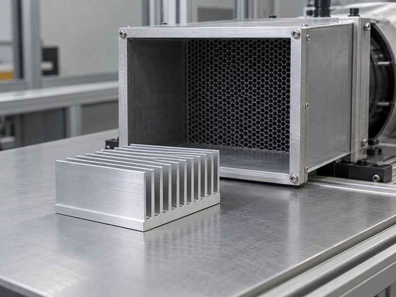 Voltage regulator heat sink at an airflow test duct