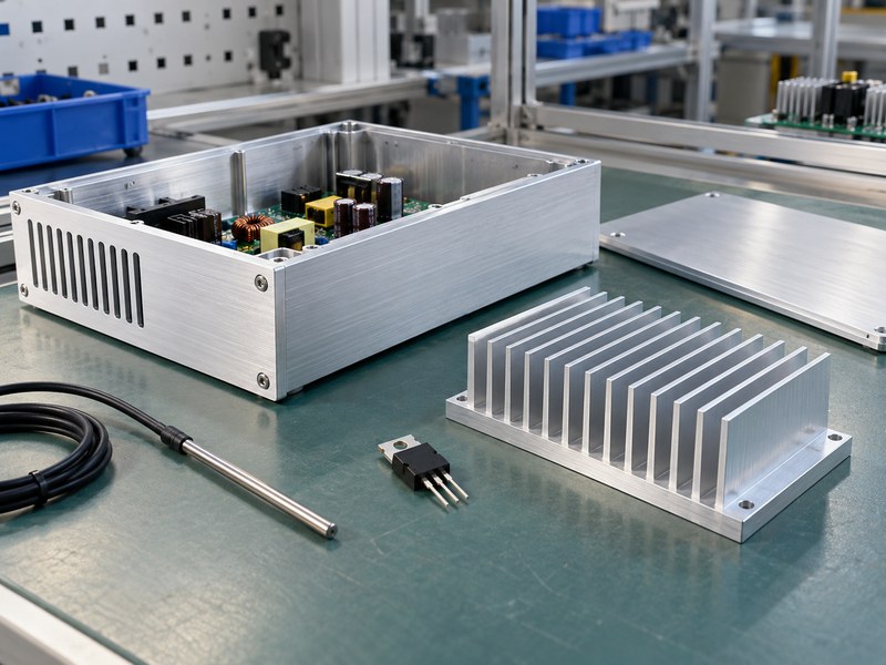 Voltage regulator heat sink calculation enclosure with space for local air measurements