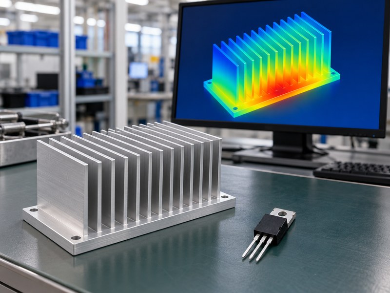 Voltage regulator heat sink calculation qualitative thermal path visualization