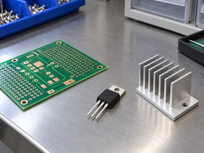 Voltage regulator heat sink calculation with separate package board and cooling samples