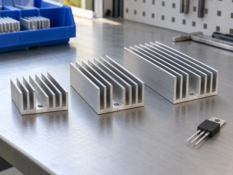 Voltage regulator heat sink calculation with different extrusion sample lengths