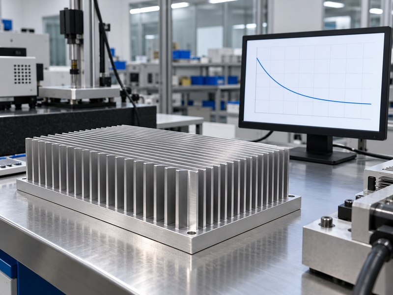 Thermal laboratory fixture with a clearly illustrative trend chart