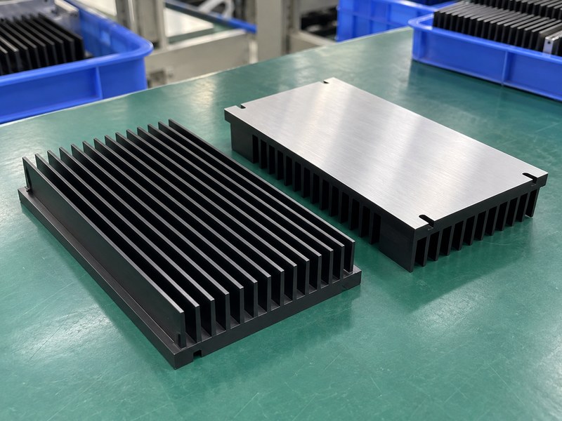 wholesale anodized heat sink factory — black anodized heat sinks with a masked aluminum contact face
