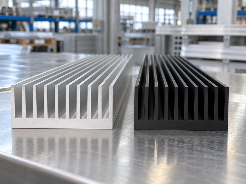wholesale anodized heat sink factory — unfinished and black anodized aluminum heat sink samples