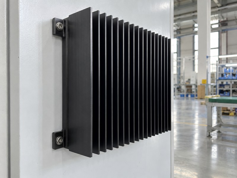 wholesale anodized heat sink factory — vertical heat sink channels with clear space above and below