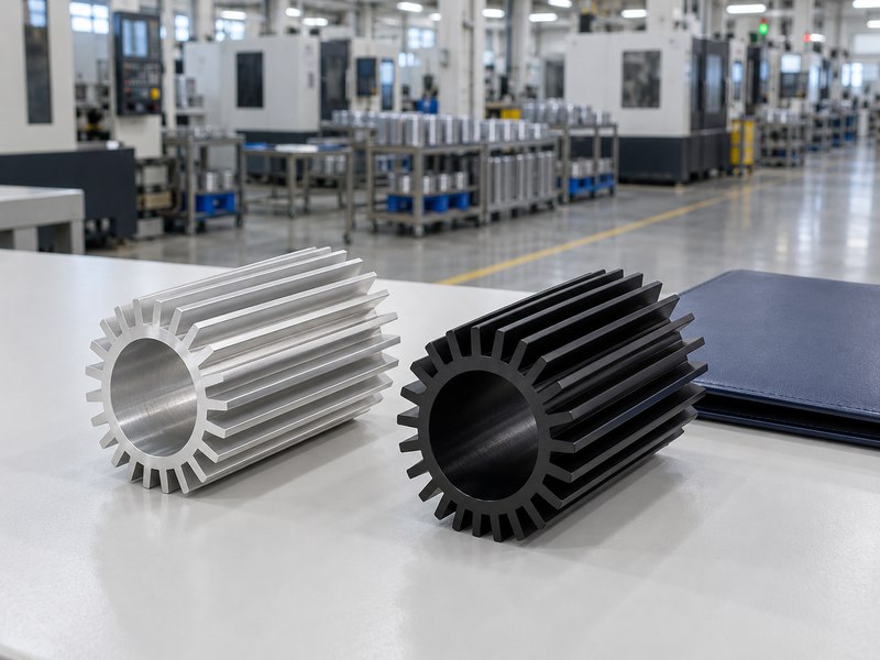 Wholesale tubular heat sink customized approval samples in silver and black