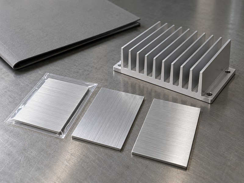 Wire drawing aluminum heat sink finish coupons prepared for approval