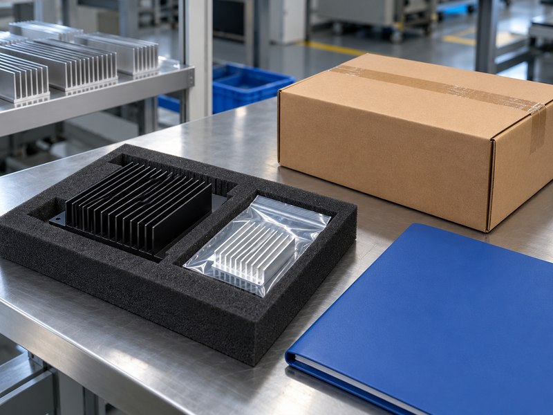 Wire drawing aluminum heat sink supplier production handoff with protected sample